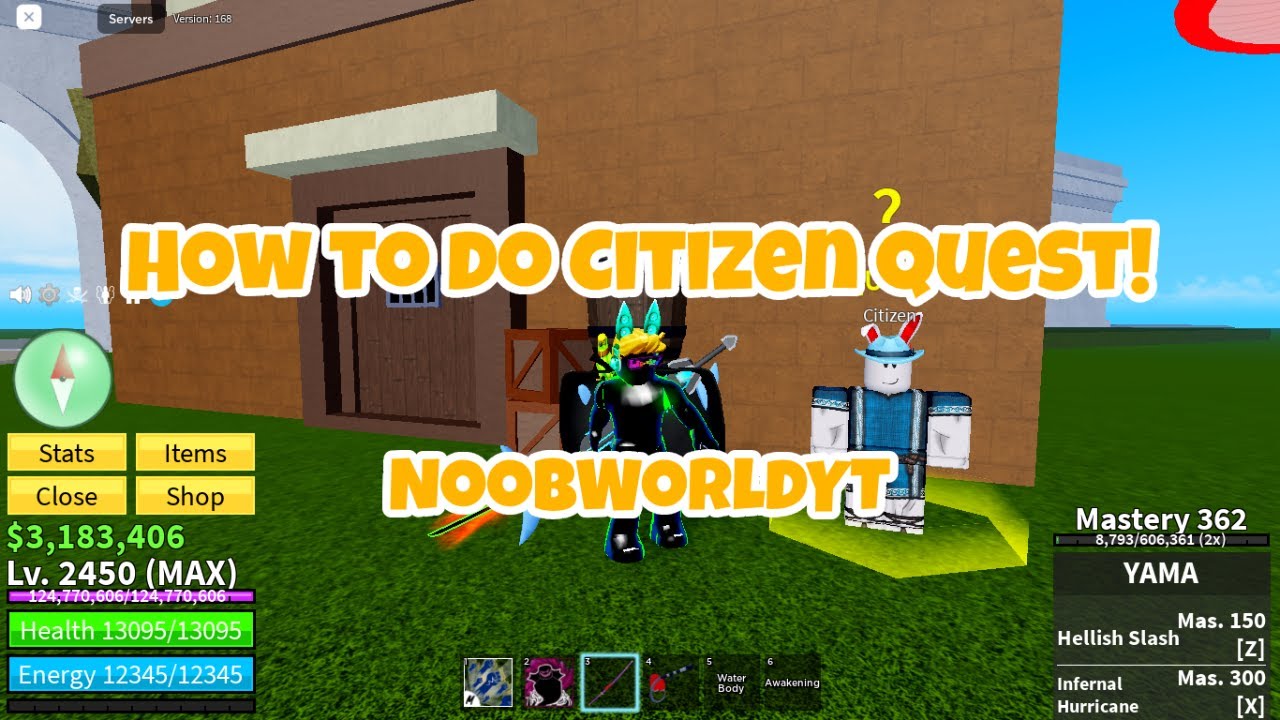 BLOX FRUITS] - How To Complete Citizen Quest & How To Get Musketeer Hat 