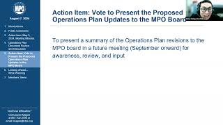 Memorandum of Understanding Update Committee: August 7, 2024