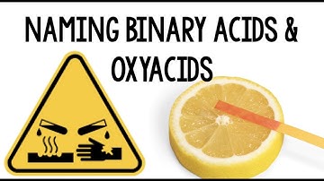 Naming Binary Acids and Oxyacids