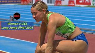 Women's U18 Long Jump Final 2026 #womenslongjump #femaleathletes #trackandfield