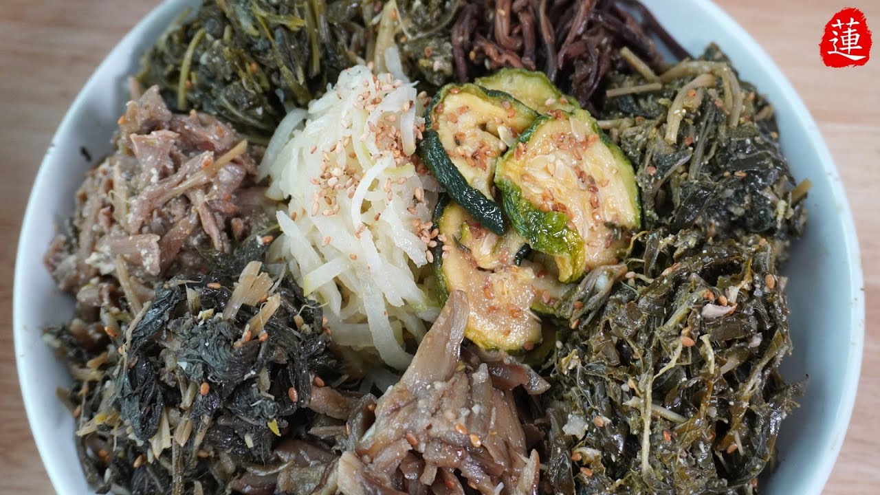 [보름나물]질긴 건나물은 이렇게 해야 부드러워요~ 취나물, 아주까리, 고구마줄기, 머위, 토란. 정월대보름 요리, 건나물, 묵나물. 보름나물 맛있게 부드럽게 무치는법