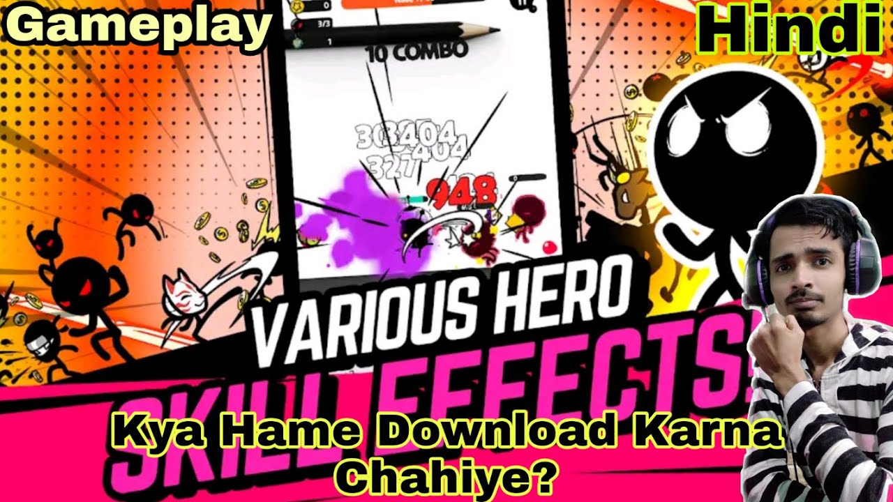 Super Action Hero: Stick Fight | Gameplay | Hindi | Android | Review | Simple Battle Game |