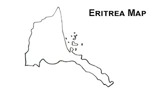 How to draw map of Eritrea || Eritrea Outline Map