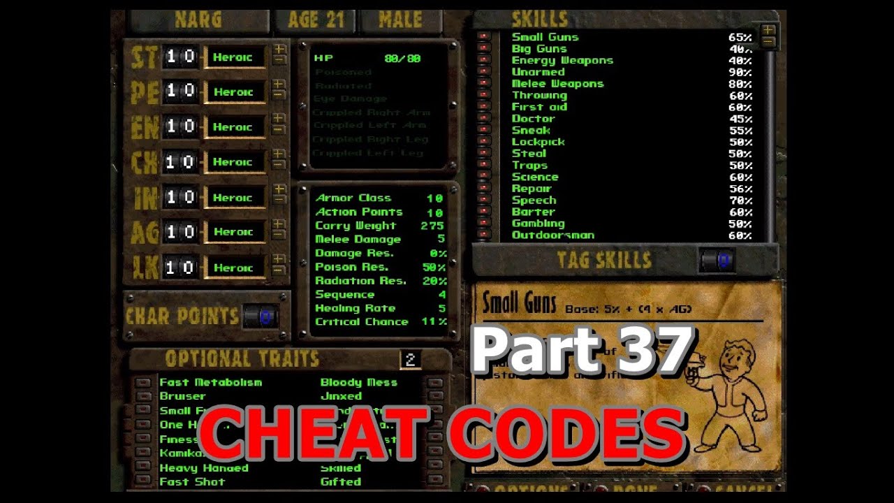 Fallout 2 Remake 3D FPS game dev vlog Part 37 Cheat Codes - YouTube
