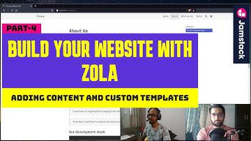 Zola tutorial #4: Adding content and custom templates | Static site generator | Jamstack