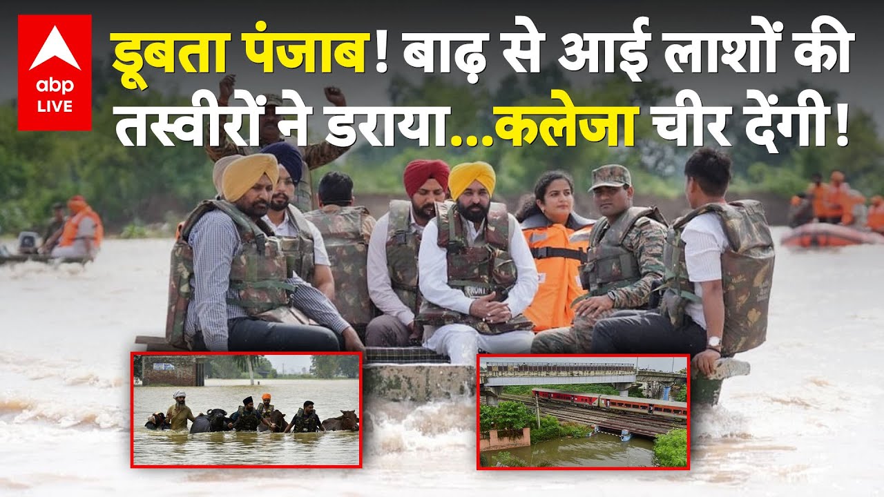 Punjab Flood: डूबता पंजाब! बाढ़ से आई लाशों की तस्वीरों ने डराया...कलेजा चीर देंगी! |ABP LIVE