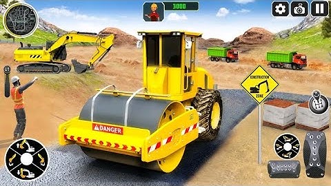 Construction Simulator 3d Game - New City Road  Construction Simulator game #3 | Android Gameplay