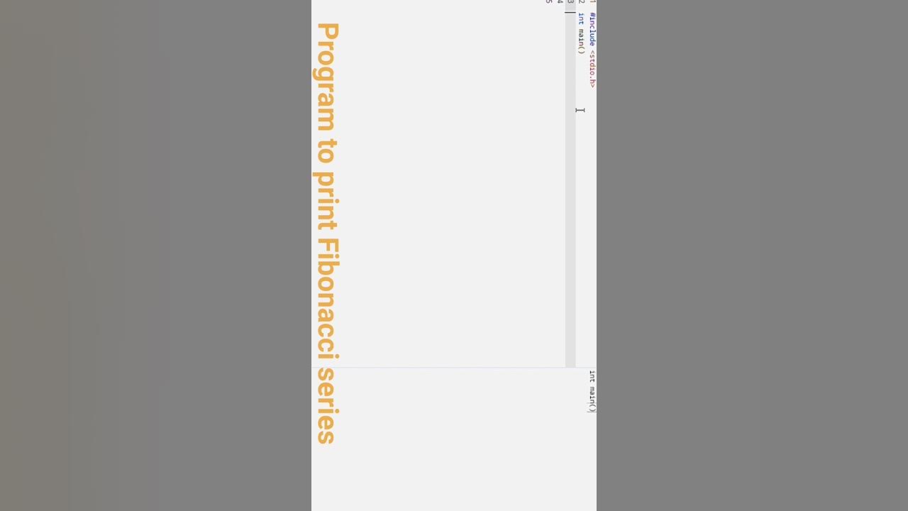 program to print Fibonacci series in c. Fibonacci series. #shorts # ...