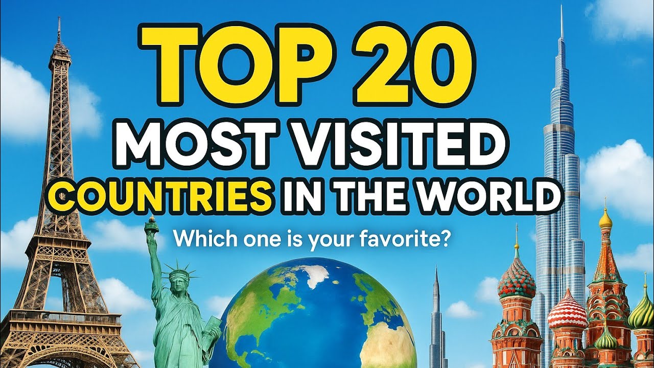 Top 20 visiting countries in the world π 2025| 3D Travel Ranking - YouTube