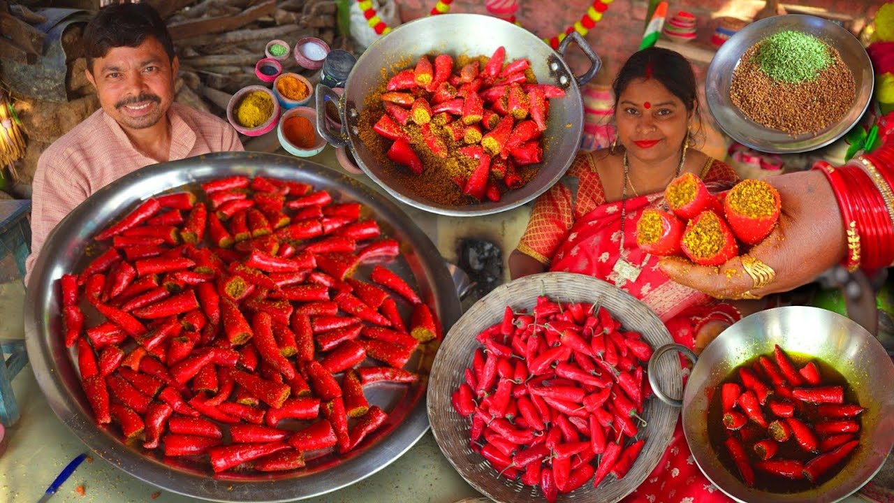Lal mirch ka bharwa achar 100% गारंटी मोटी लाल मिर्च का अचार 10 सालों तक नहीं खराब होगा Red Chili🌶