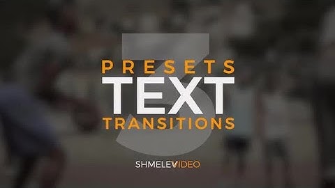 Text Transitions V.3 Premiere Pro Presets