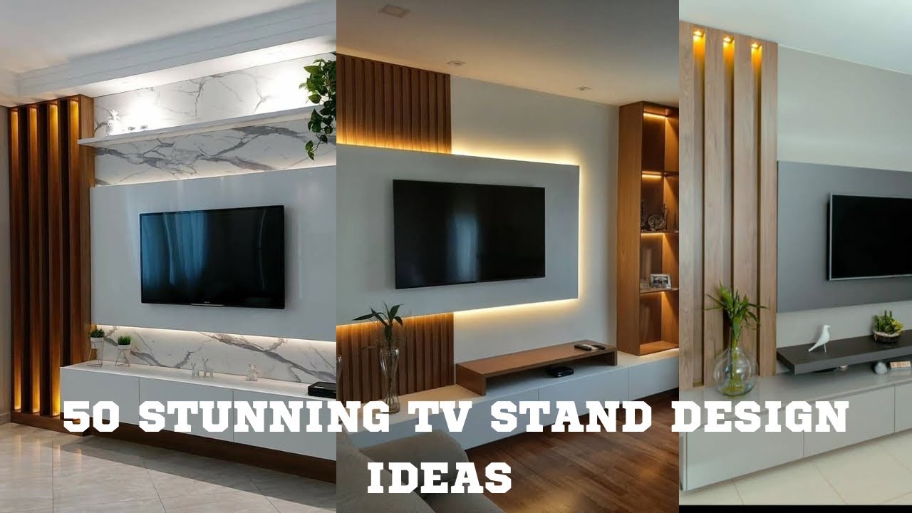 50 TV cabinet design living room wall units 2023 catalogue - YouTube