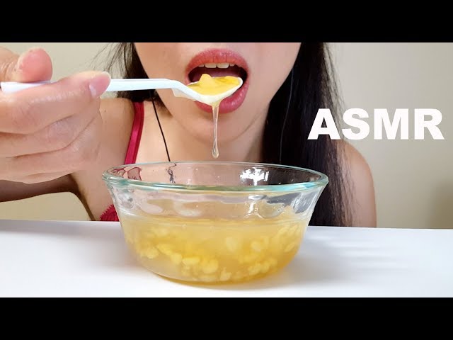 ASMR Grapefruit Peel Soup Eating Sounds , Slimy Food Relaxing Sounds