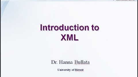 Introduction to XML
