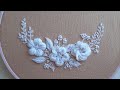 Wool Embroidery new 3 IDEAS FOR WOOL FLOWERS White Embroidery
