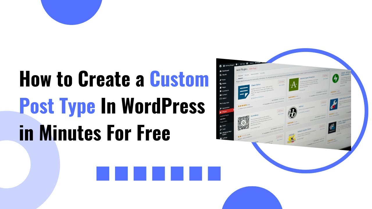 How to Create a Custom Post Type In WordPress in Minutes - YouTube