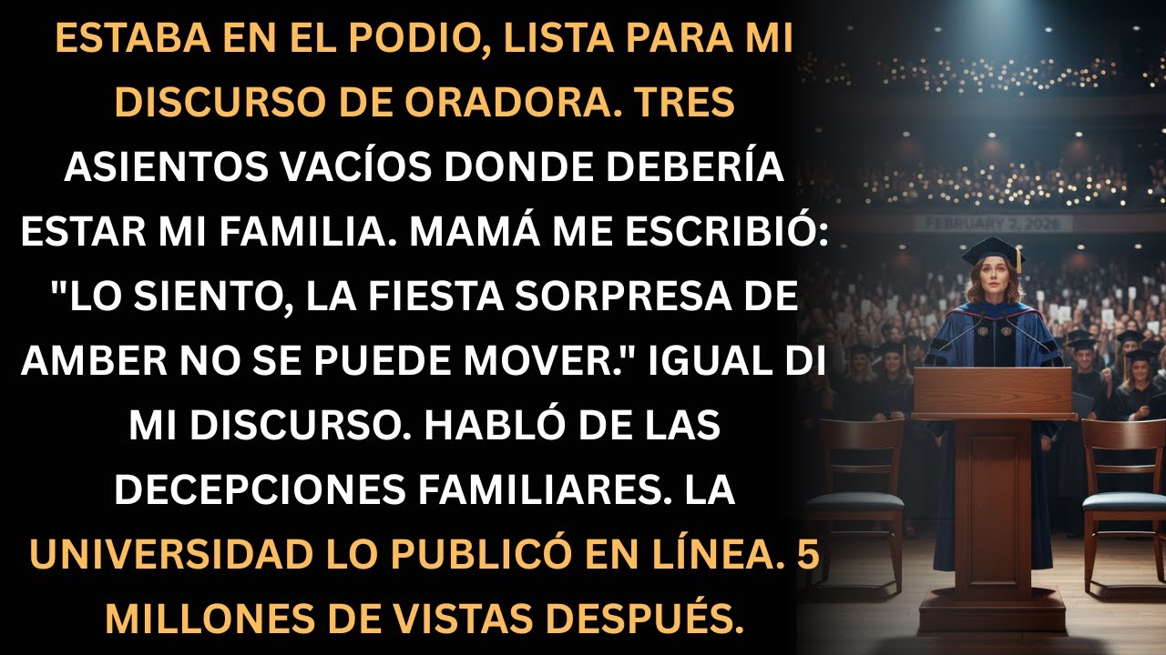 En mi graduación, mi familia faltó… y mi discurso se volvió viral con 5 millones de vistas.