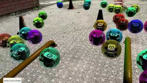 Move multiple virtual robot balls omicro #ARFoundation #Uniry #AR