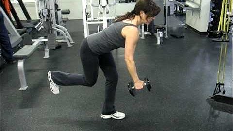 Single leg single arm dumbbell row