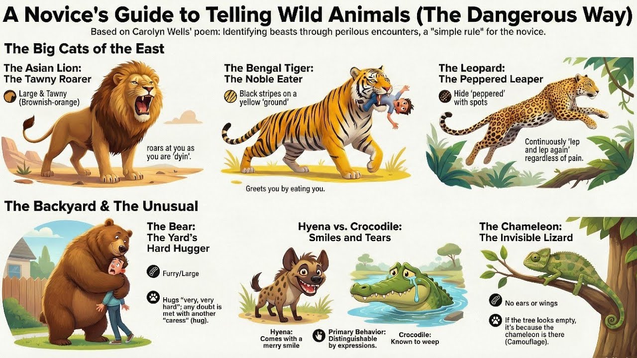 How to Tell Wild Animals Class 10 English Poem |Full Explanation | Board Exam Special 