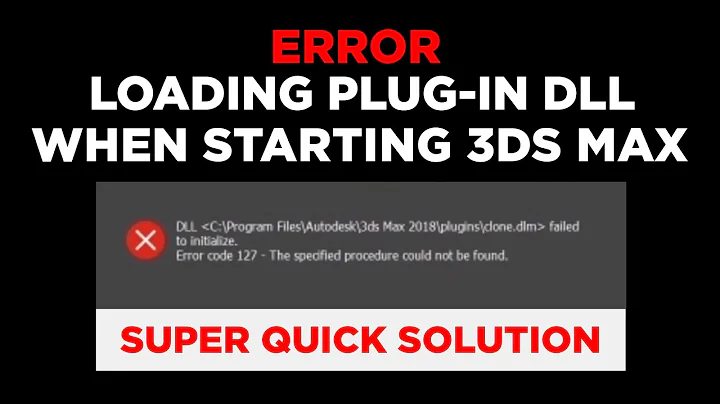 Error Loading Plug-in DLL | Super quick solution
