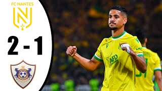 Nantes Vs Qarabag Agdam 2-1 All Goals & Highlights 27102022 Hd