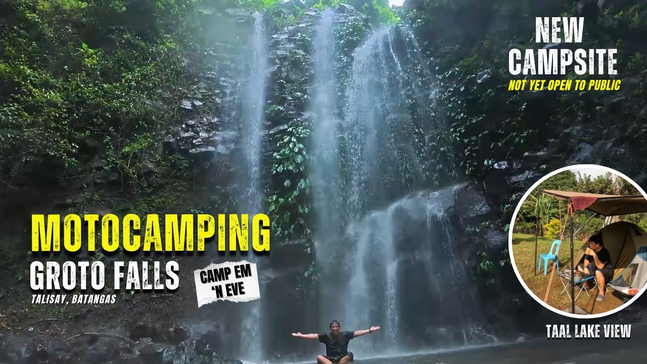 Uphill Moto Camping with Taal Volcano View | Camp Em ’n Eve Talisay Batangas | Rainy Adventure Ride