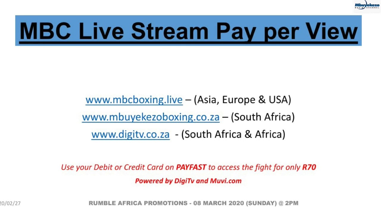 How to access MBC Pay per view platform using Credit or Debit card | 07-03-20