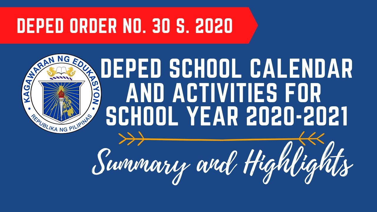 DEPED SCHOOL CALENDAR S Y 2020 2021 YouTube DEPED SCHOOL CALENDAR S Y 2020 2021 YouTube