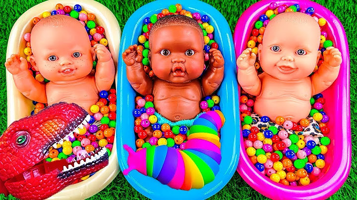 4 Minutes Satisfying ASMR | Mixing M&M's Candy & Gum Balls in 3 Bathtubs with Magic Make Up Slime