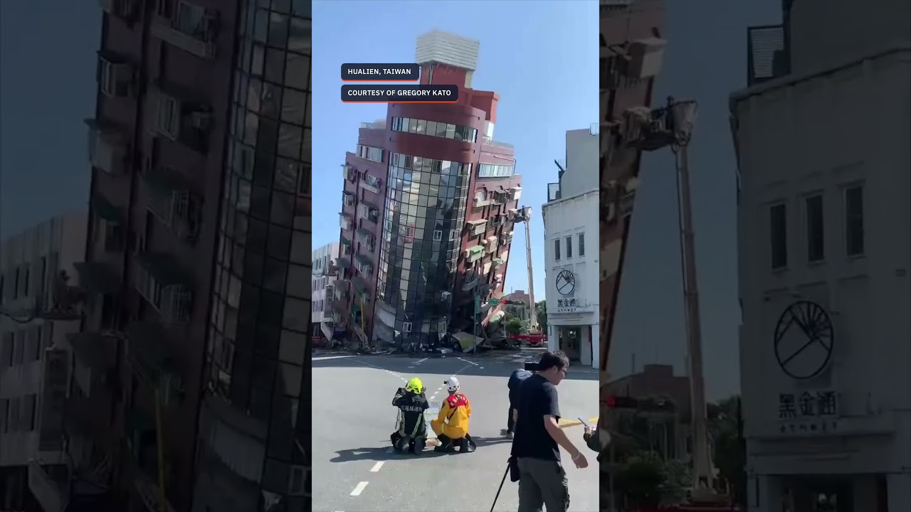 Scenes from Hualien, Taiwan after magnitude 7.2 earthquake