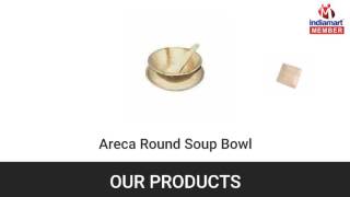 Areca Leaf Round Plate and Bowl by Enviro Dineware, Tumkur