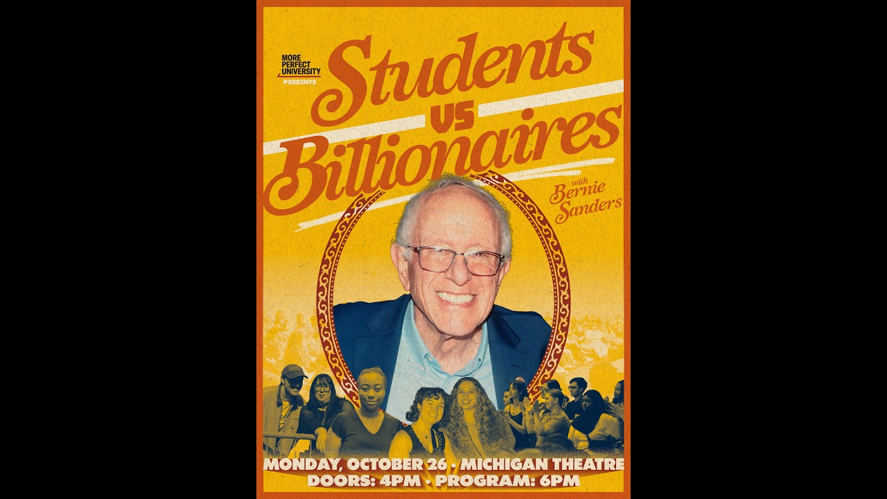 LIVE Students v. Billionaires Town Hall with Bernie Sanders in Ann Arbor