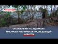 Оползень на улице Адмирала Макарова напомнил о себе после воскресного урагана