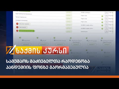 სამუშაოს მაძიებელთა რაოდენობა პანდემიის ფონზე გაორმაგებულია