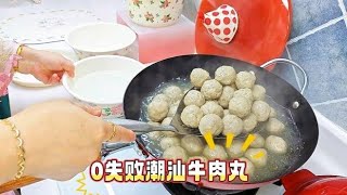 实现潮汕牛肉丸自由！只需要一台绞肉机，一次就成功！卤牛肉太香,美食,美食教学
