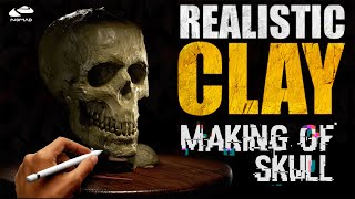 MAKING OF SKULL with REALISTIC CLAY TOOLS (NOMAD SCULPT) screenshot 2