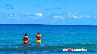 Gran Canaria Playa Del Ingles Las Burras Plajı Kanaryalar