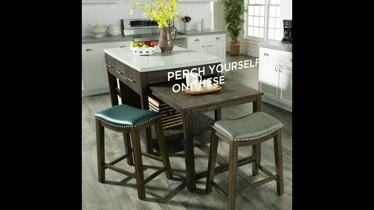 Ordway Faux Leather Saddle Seat Backless Stool by iNSPIRE Q Classic