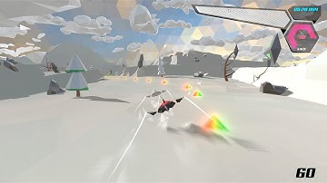 PolyRace Futuristic Procedural Racing Game v0.8.1 - Gameplay video
