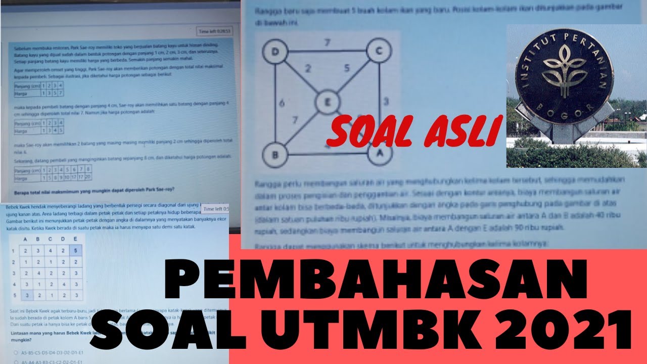 Pembahasan soal Asli UTMBK 2021