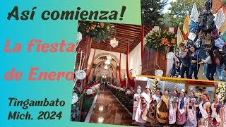Fiesta de Enero Tingambato Michoacán parte 1(Llegada de peregrinaciones)