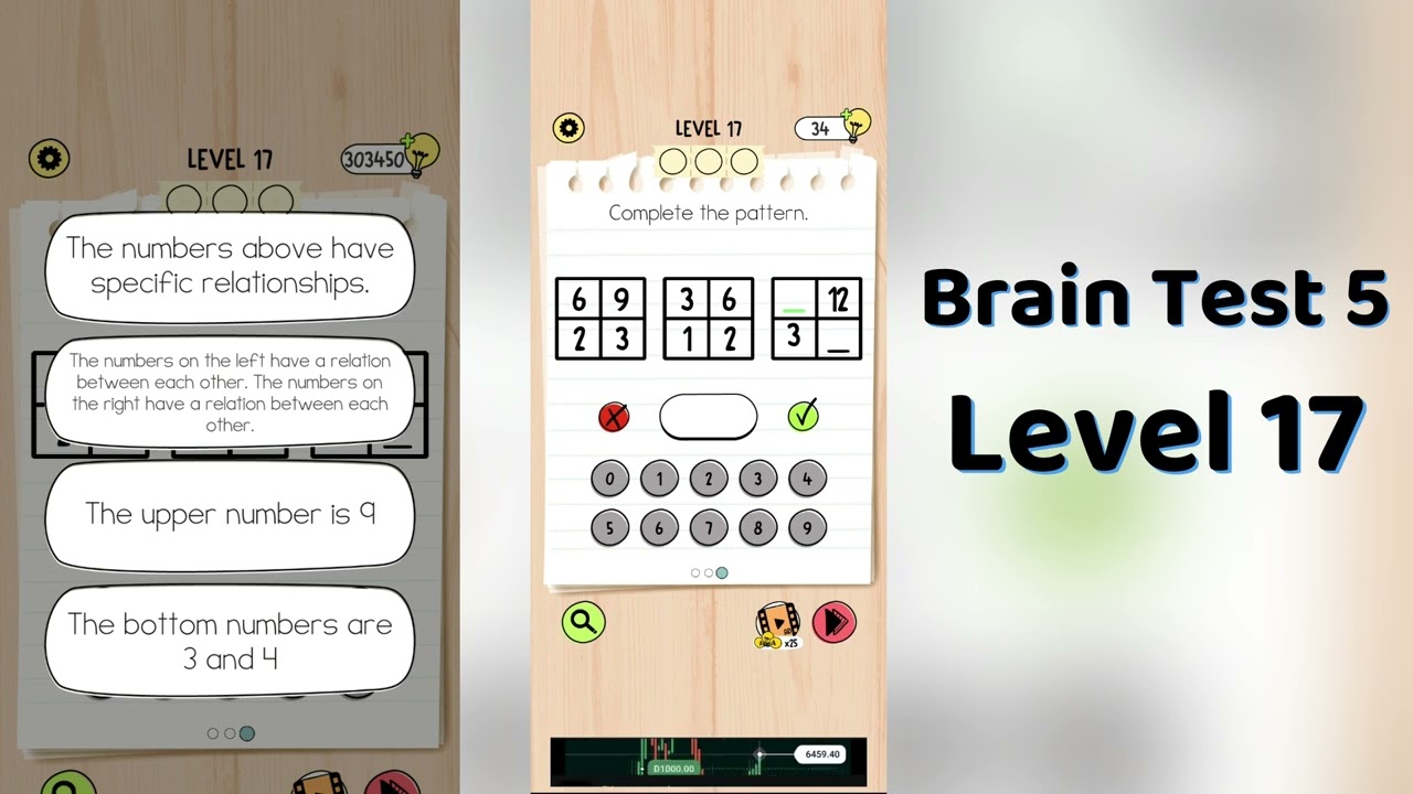 Brain Test 5 Level 17 Solution | Brain Test 5 step by step Hints