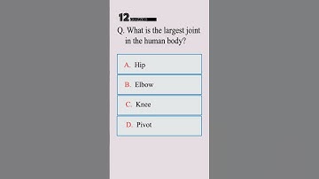 Know Your Body | What is the largest Joint in the Human Body? | #quiz #quizzes  #generalknowledge
