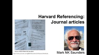 Harvard referencing: journal articles