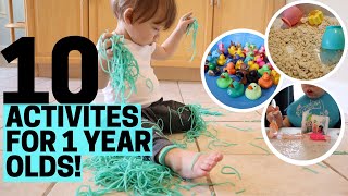 HOW TO ENTERTAIN A TODDLER! 10 AtHome Easy Activities for 1 Year Olds!