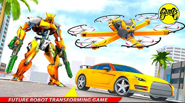 Drone Robot Car Transformation Battle City - Android Gameplay FHD