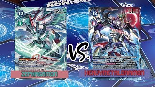 Vortex vs. Heavymetaldramon (EX07 Digimon Liberators Gameplay)