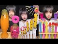 [ASMR] COLORFUL DRINKING COLD WATER (drinking sounds) Renkli İçecekler İçmek Satisfying