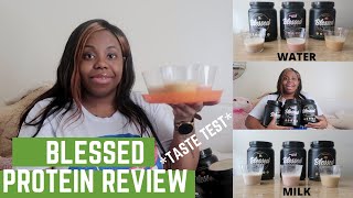Blessed Plant Based Protein Mix Review|Water & Milk Taste Test|TailahHearts